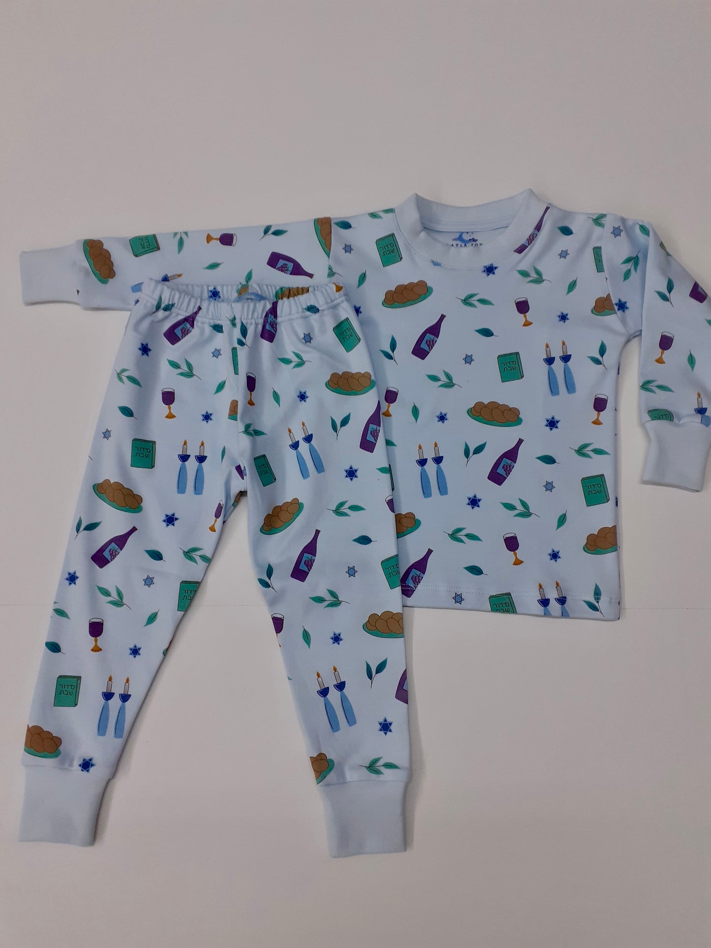 Shabbat Pajamas in Blue