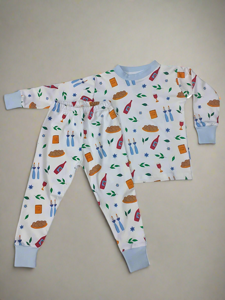 Shabbat Pajamas in White